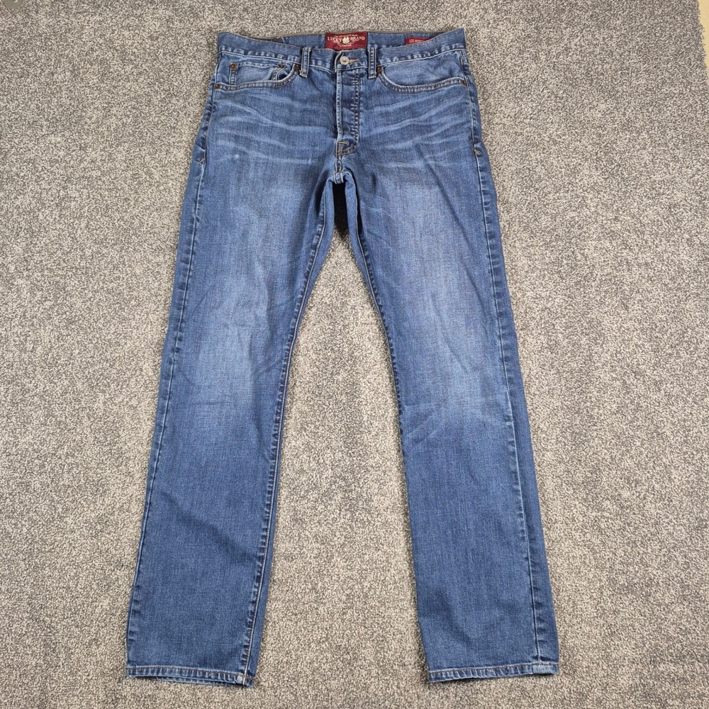 Lucky Brand 121 Heritage Slim Jeans Mens 32x32 Blue Denim Stretch